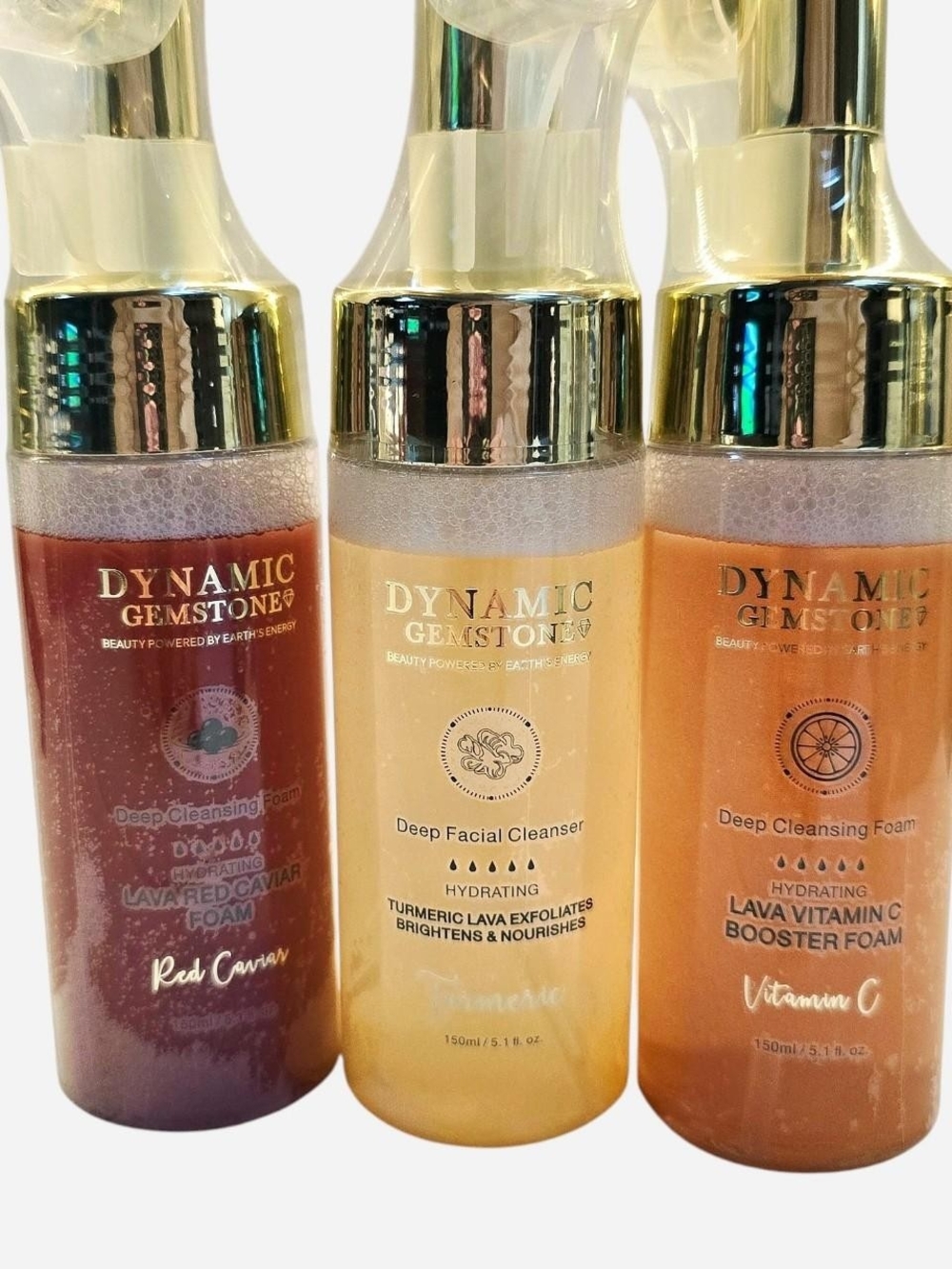BUNDLE: 3 Hydrating Lava Foam Deep Facial Cleansers by DYNAMIC GEMSTONE